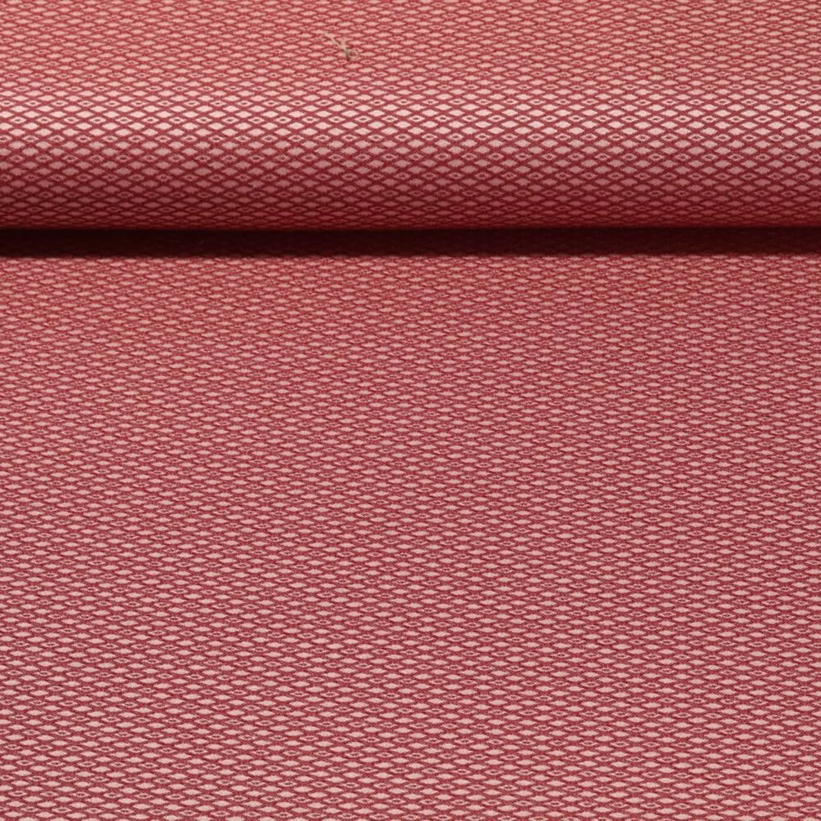 Canvas Jacquard "Country Soft" Rauten Bordeaux