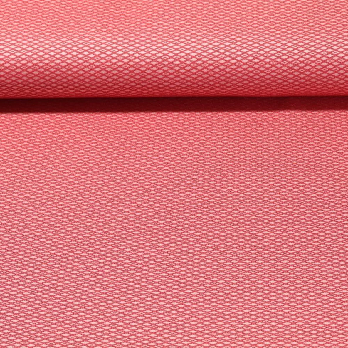 Canvas Jacquard "Country Soft" Rauten Rot