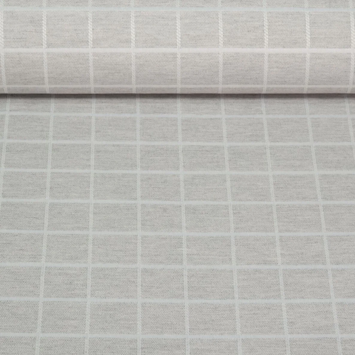 Canvas Jacquard Karo Silbergrau