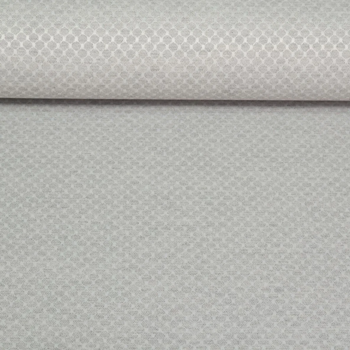 Canvas Jacquard Waben Silbergrau