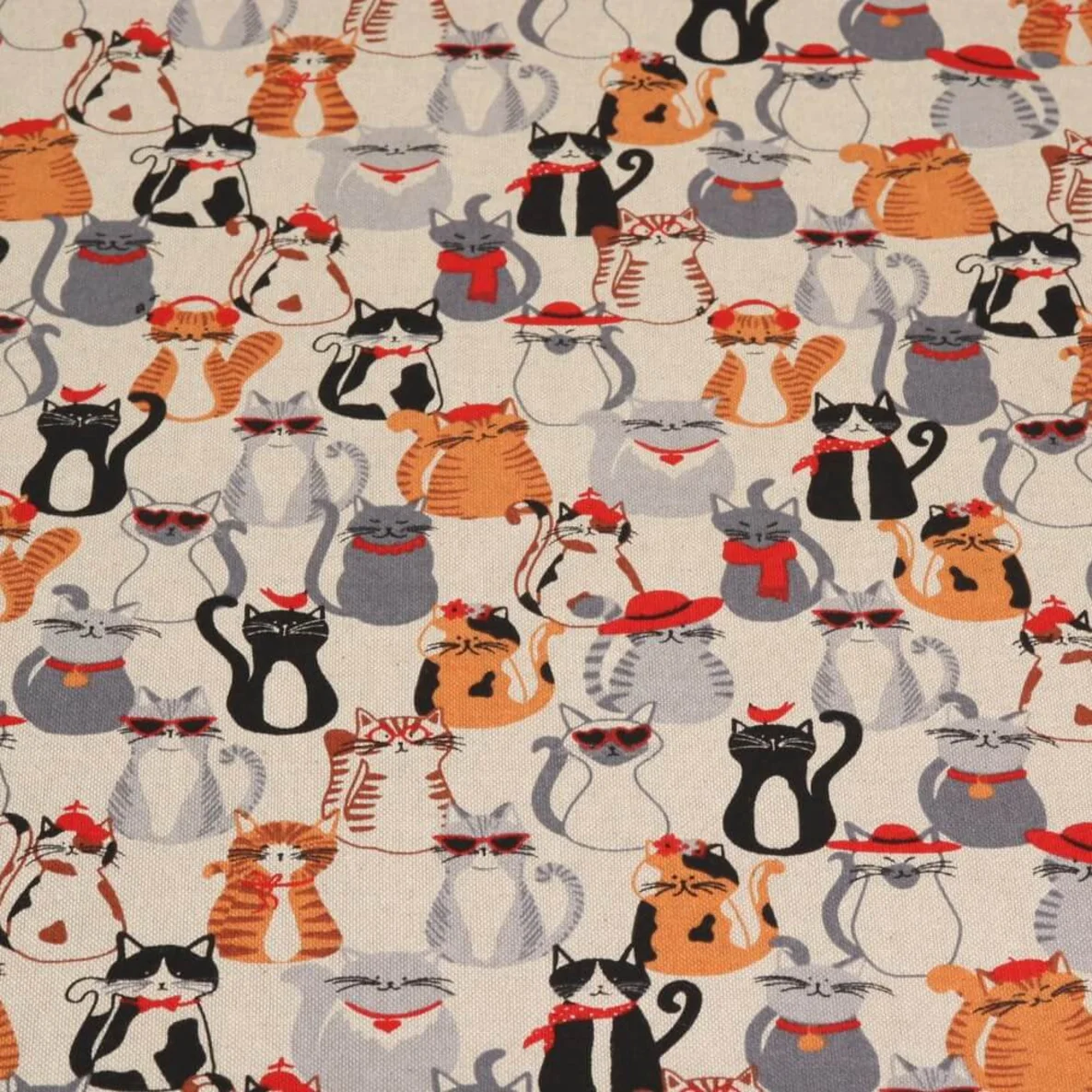 Canvas Katzen Beige Grau