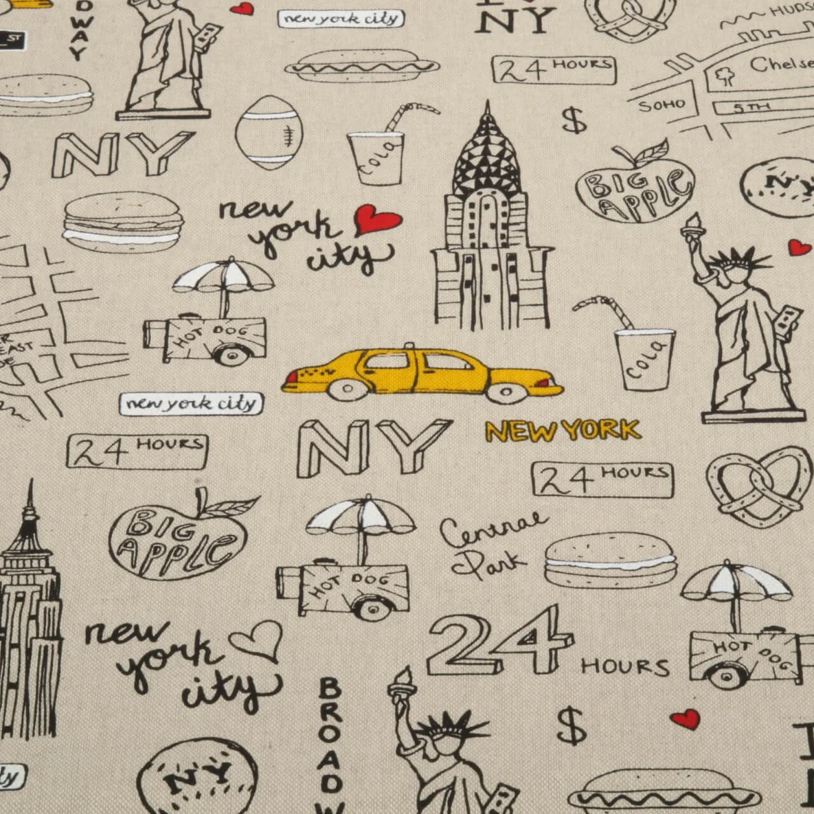 Canvas Leinenlook New York Sand
