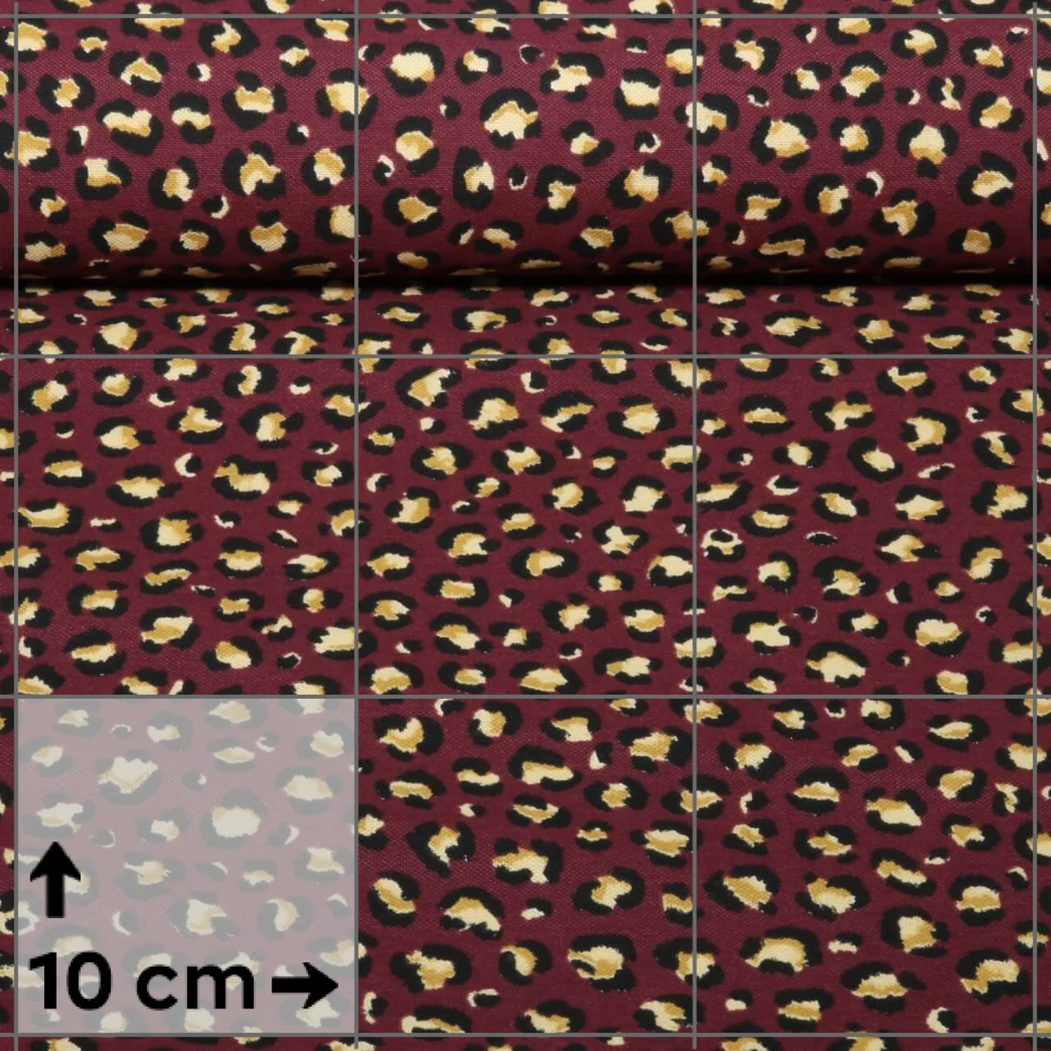 Canvas Leinenoptik Leo Bordeaux
