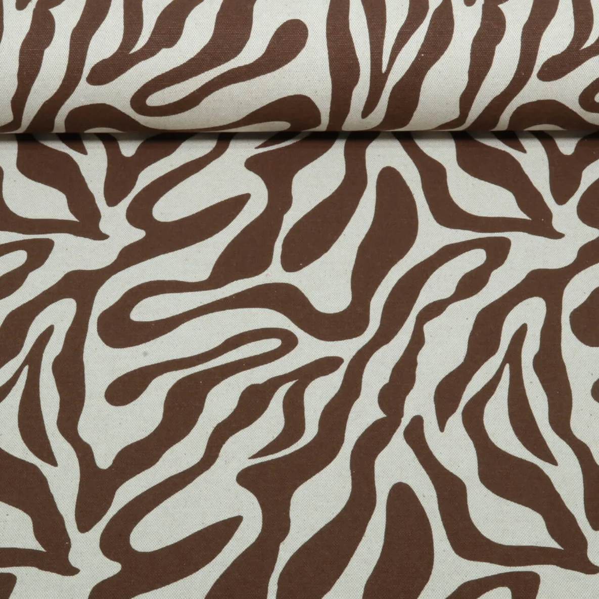 Canvas  Leinenoptik Zebra Beige Braun
