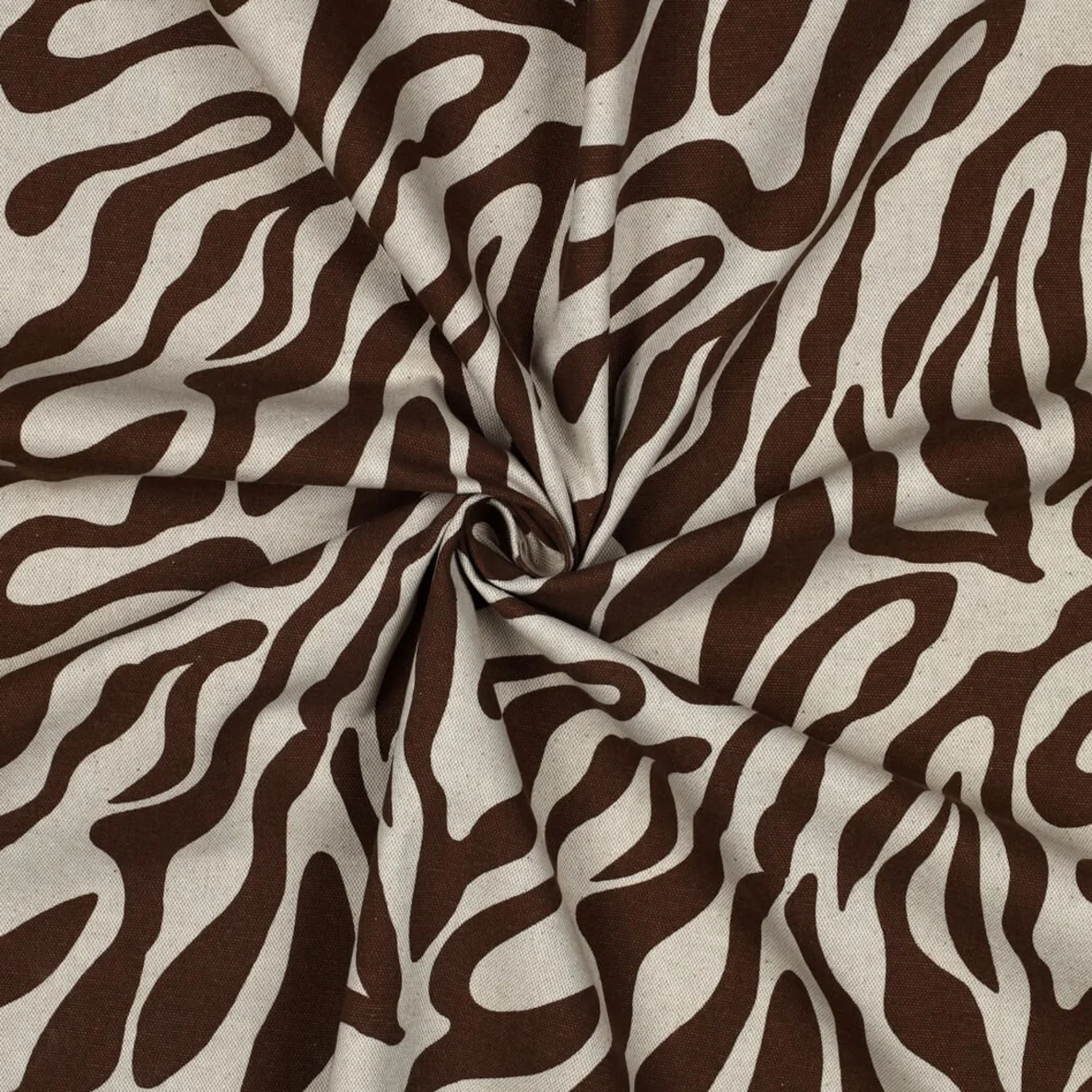 Canvas  Leinenoptik Zebra Beige Braun