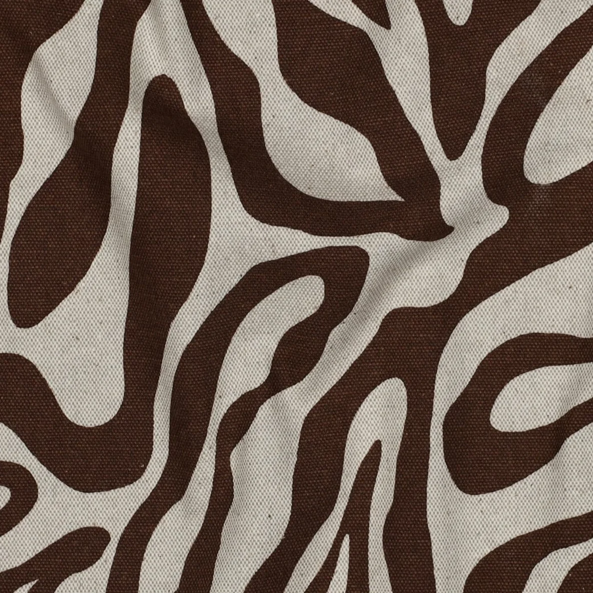 Canvas  Leinenoptik Zebra Beige Braun