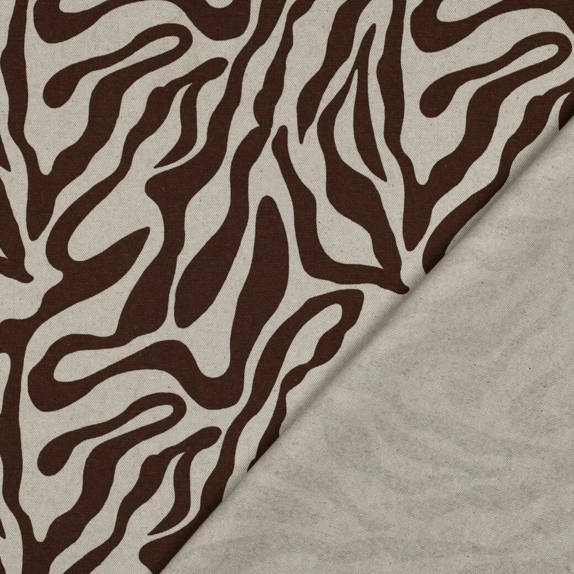 Canvas  Leinenoptik Zebra Beige Braun