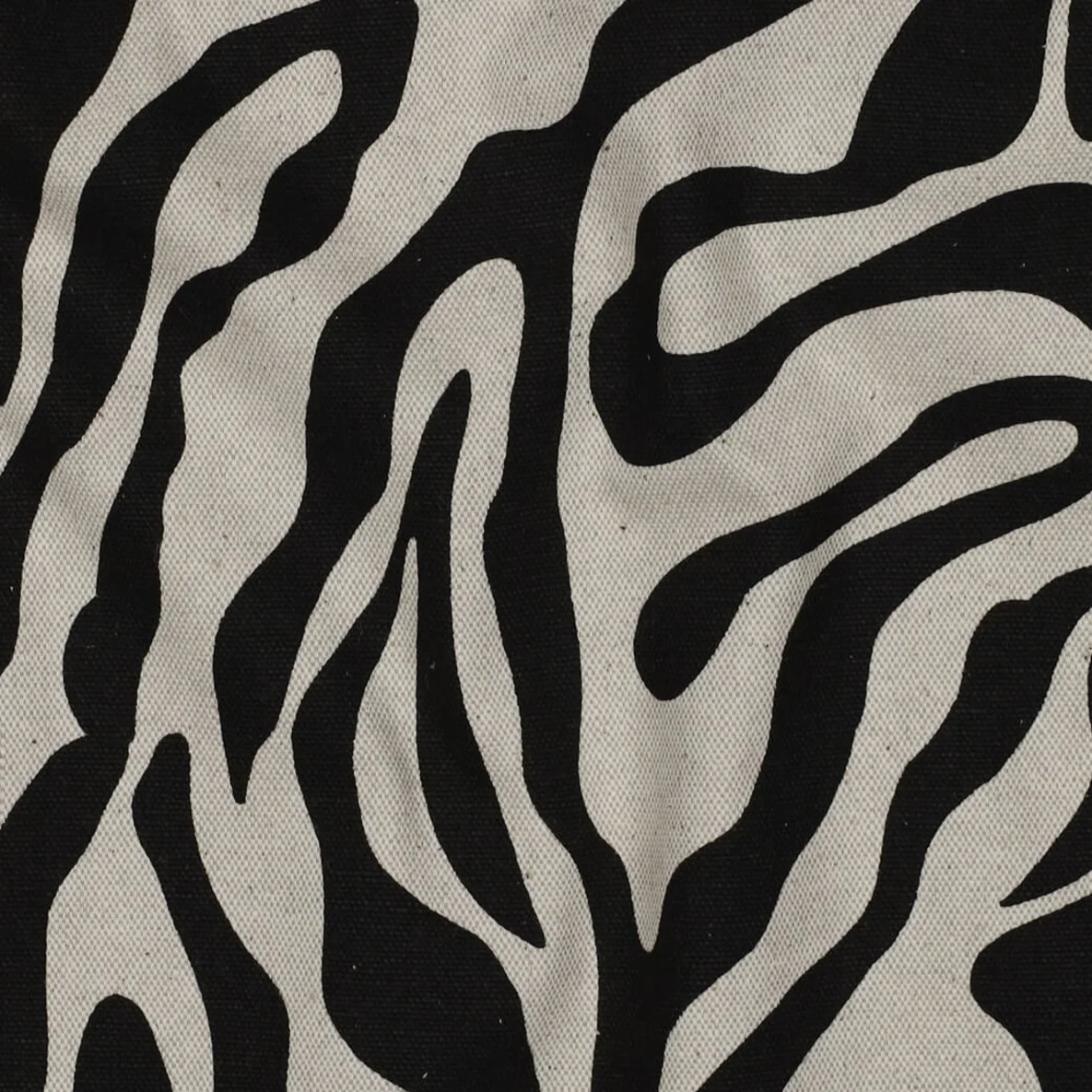 Canvas  Leinenoptik Zebra Beige Schwarz