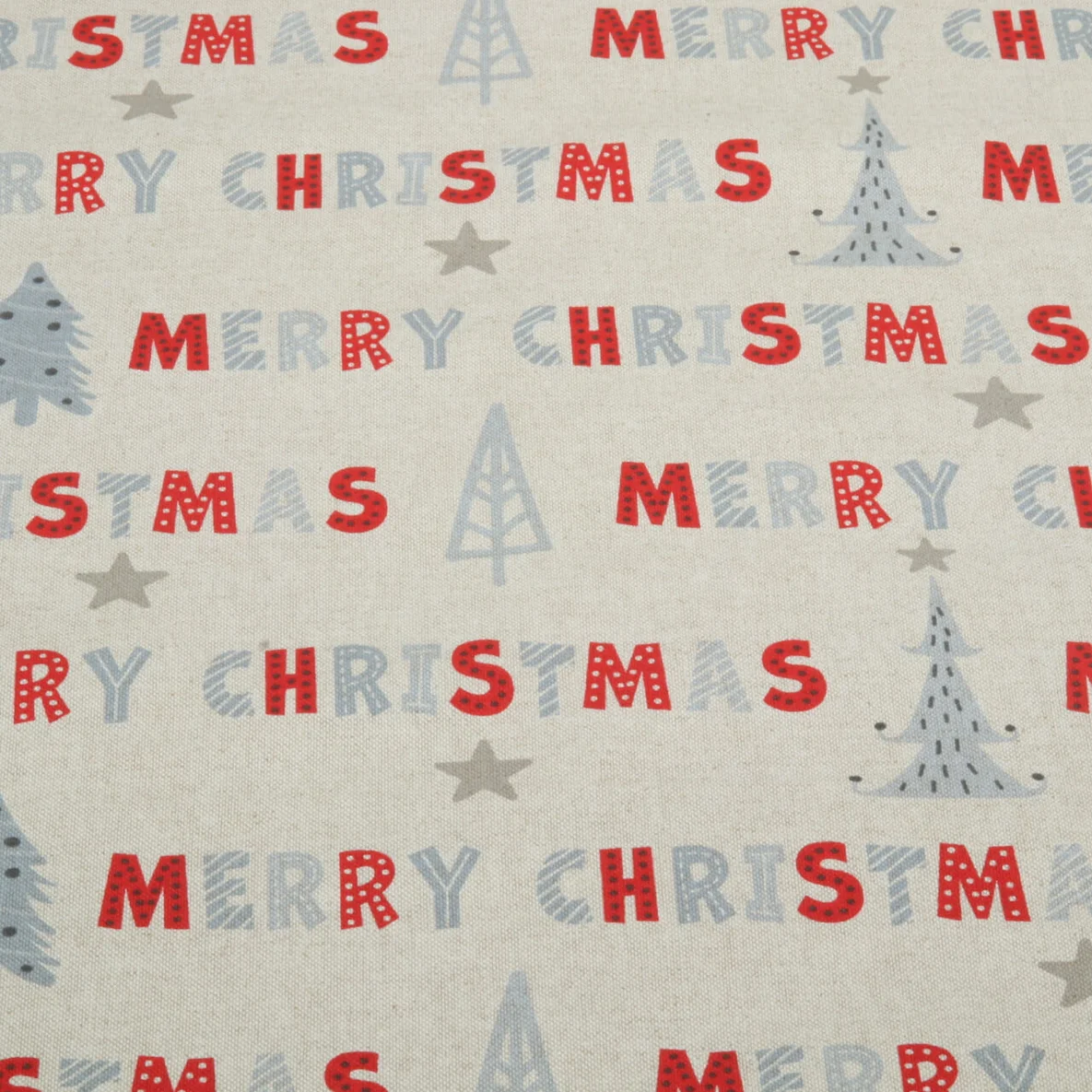 Canvas Merry Christmas Leinenlook Beige