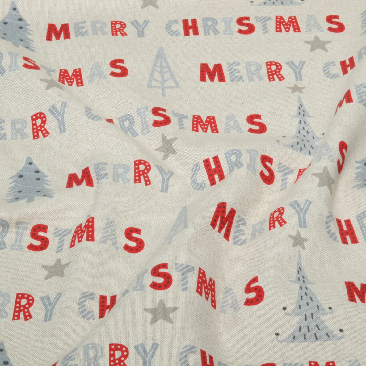 Canvas Merry Christmas Leinenlook Beige