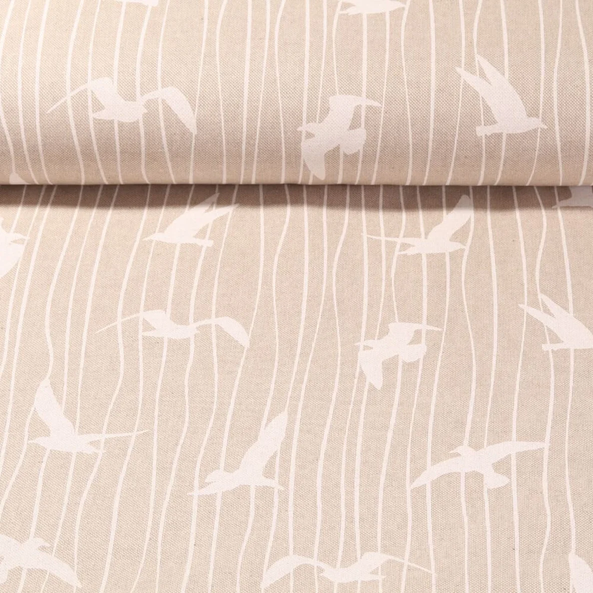 Canvas Möwen Beige
