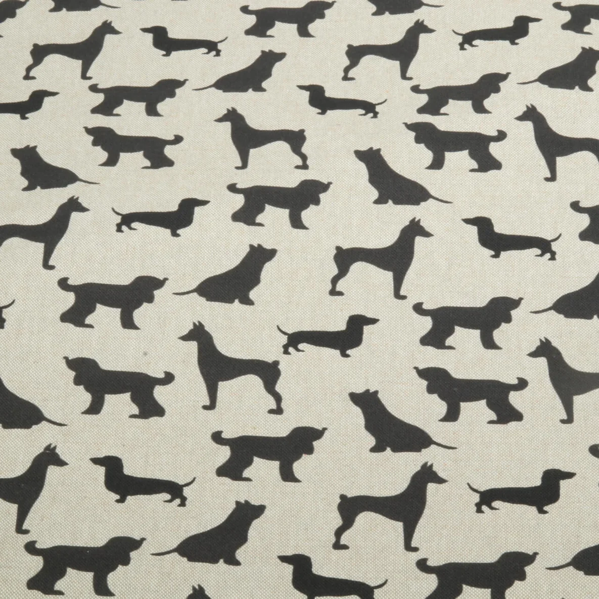 Canvas Recycelt Leinenlook Hunde Beige