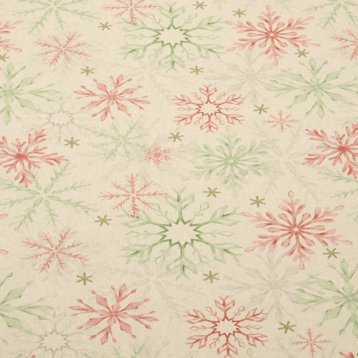 Canvas Schneekristalle Beige