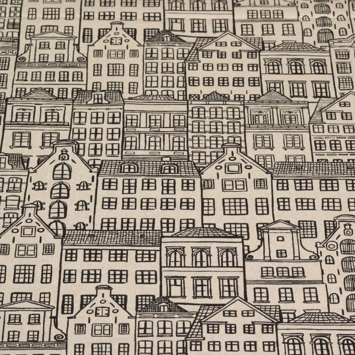 Canvas Stadt Beige Schwarz