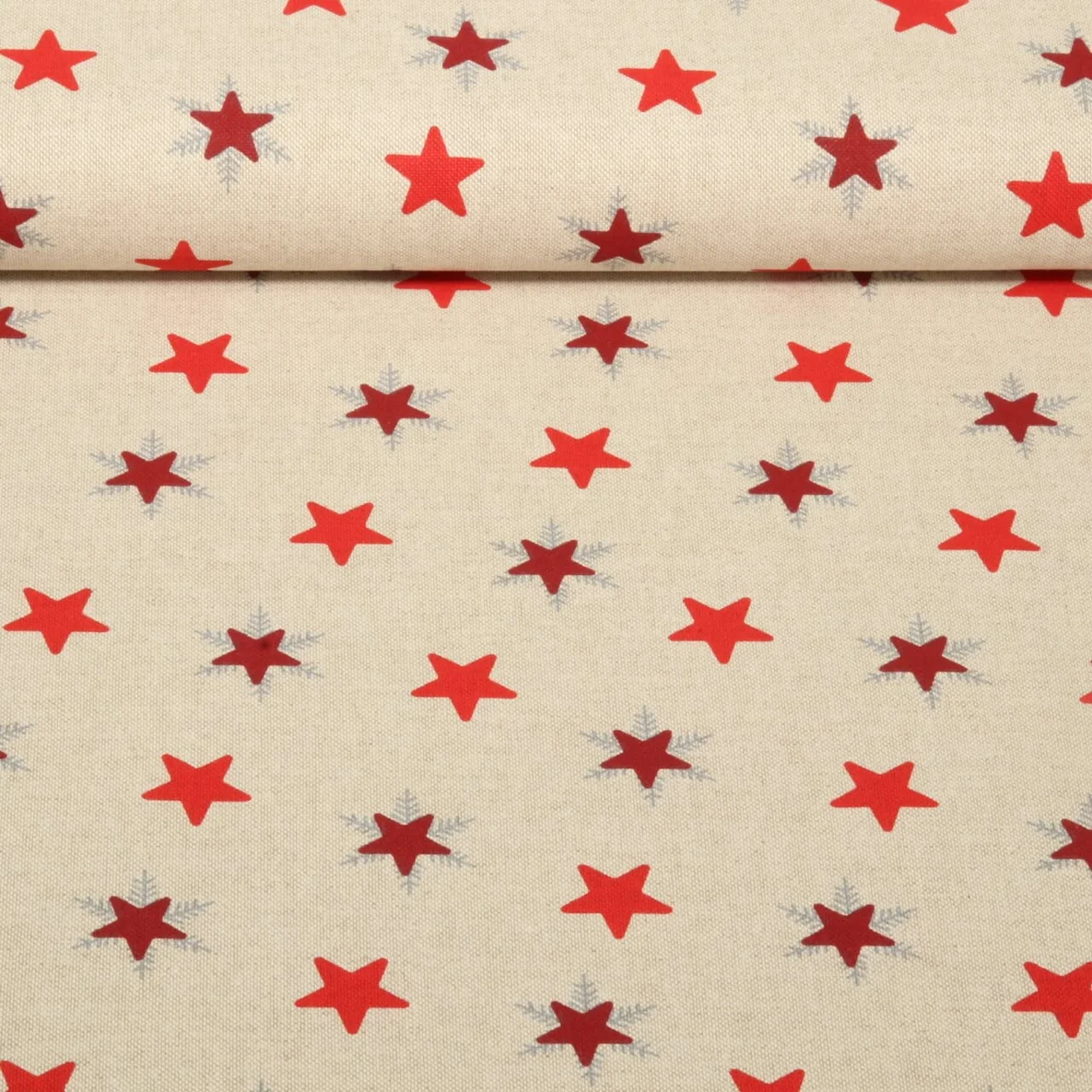 Canvas Sterne Beige Rot