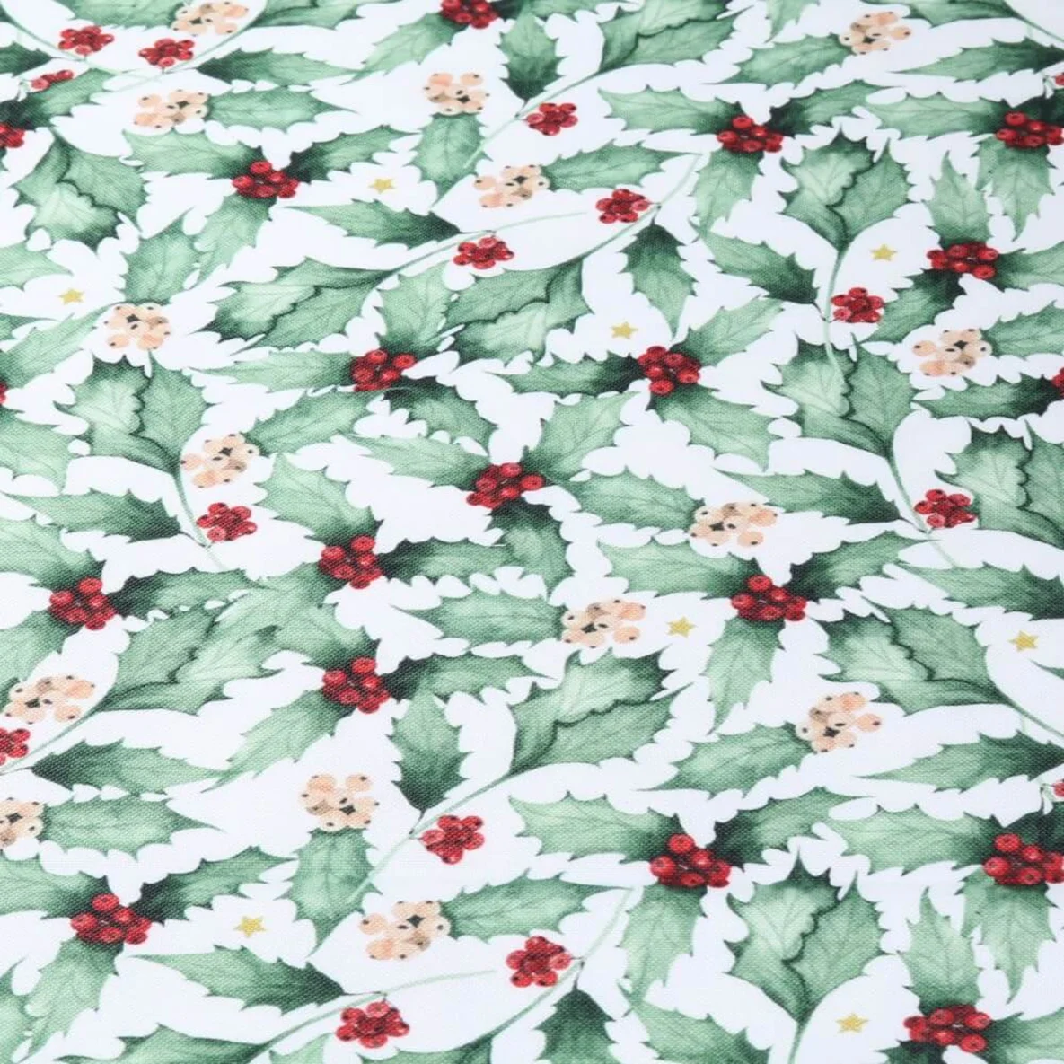 Canvas Tischwäsche X-MAS Ilex Weiß