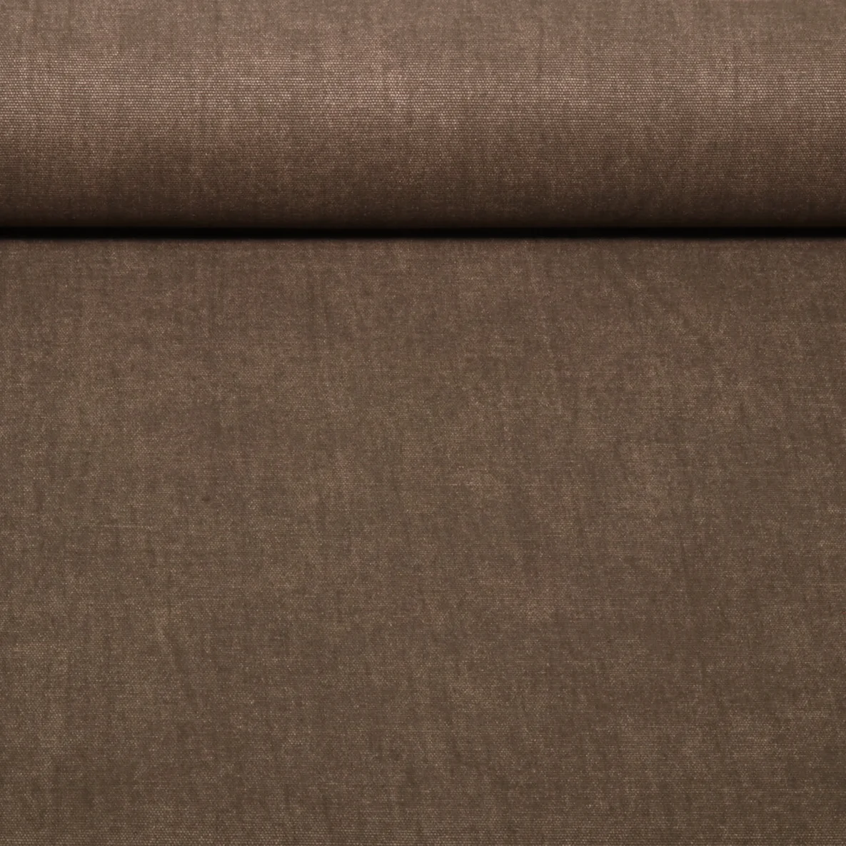 Canvas Vorgewaschen Uni Melange Braun