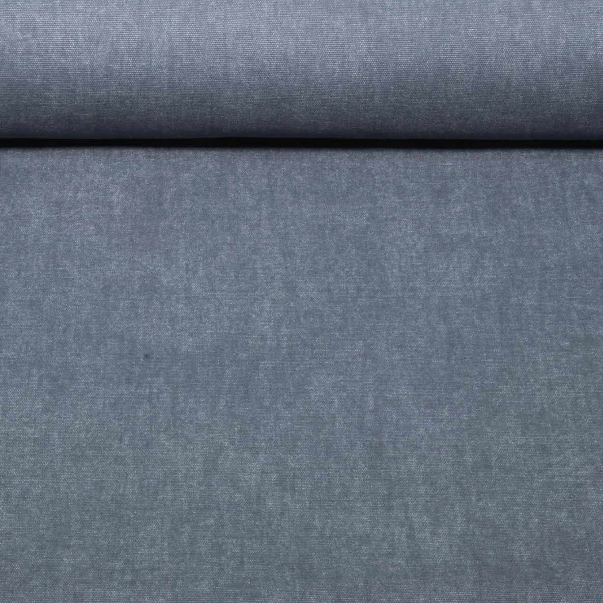 Canvas Vorgewaschen Uni Melange Dunkelblau