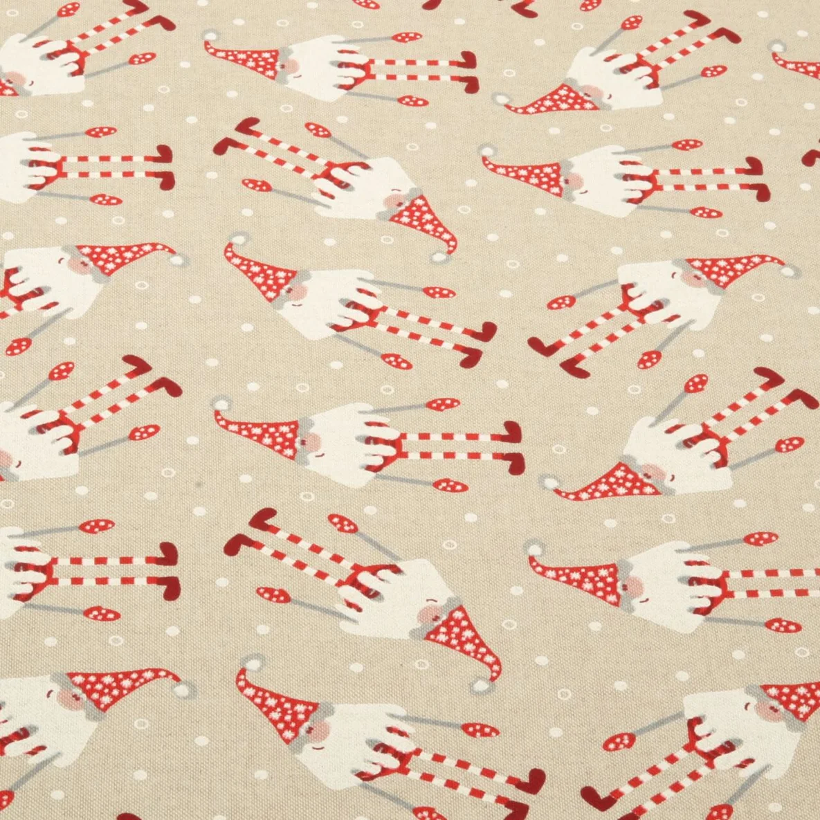 Canvas Wichtel Beige Rot