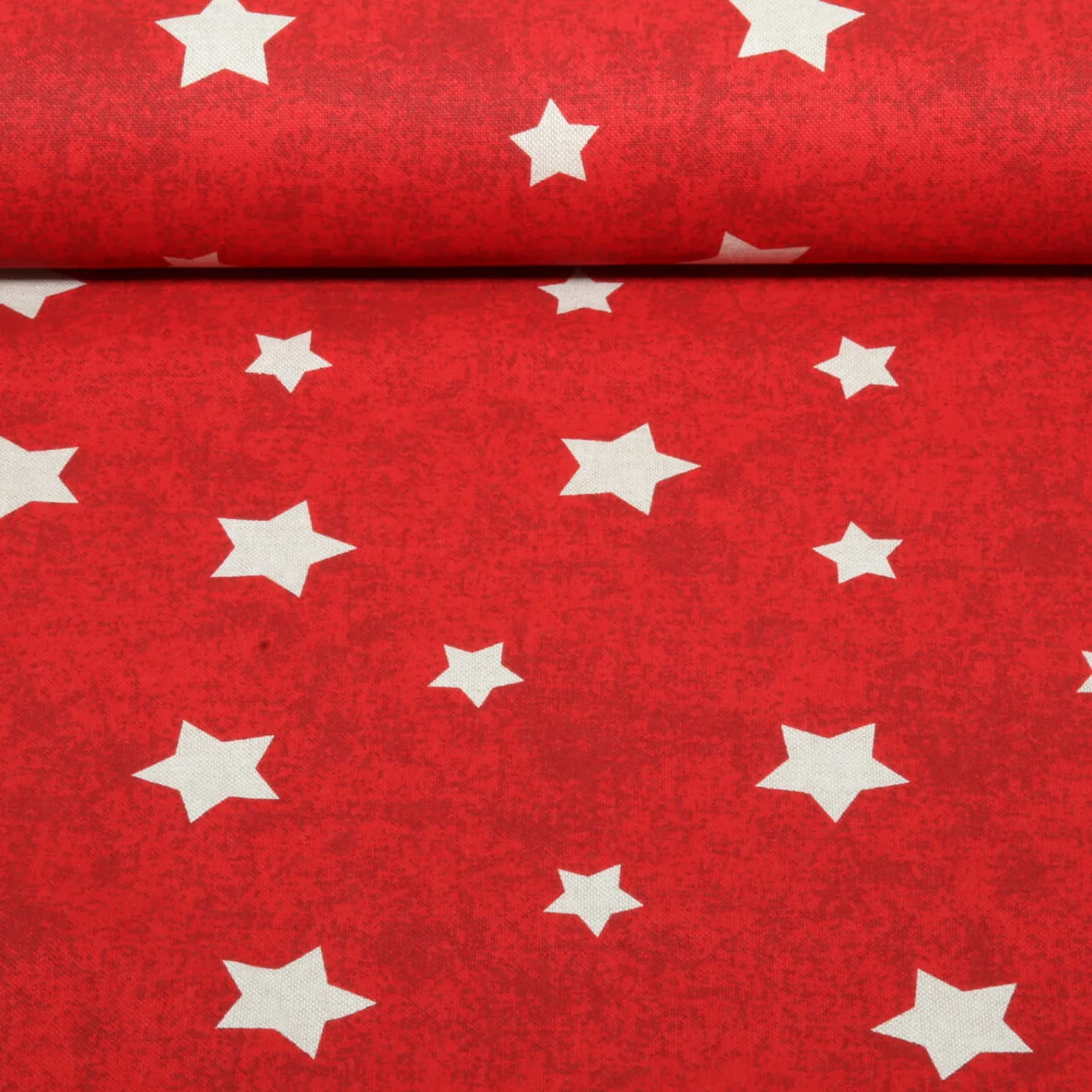 Canvas X-Mas Sterne Leinenlook Rot Beige