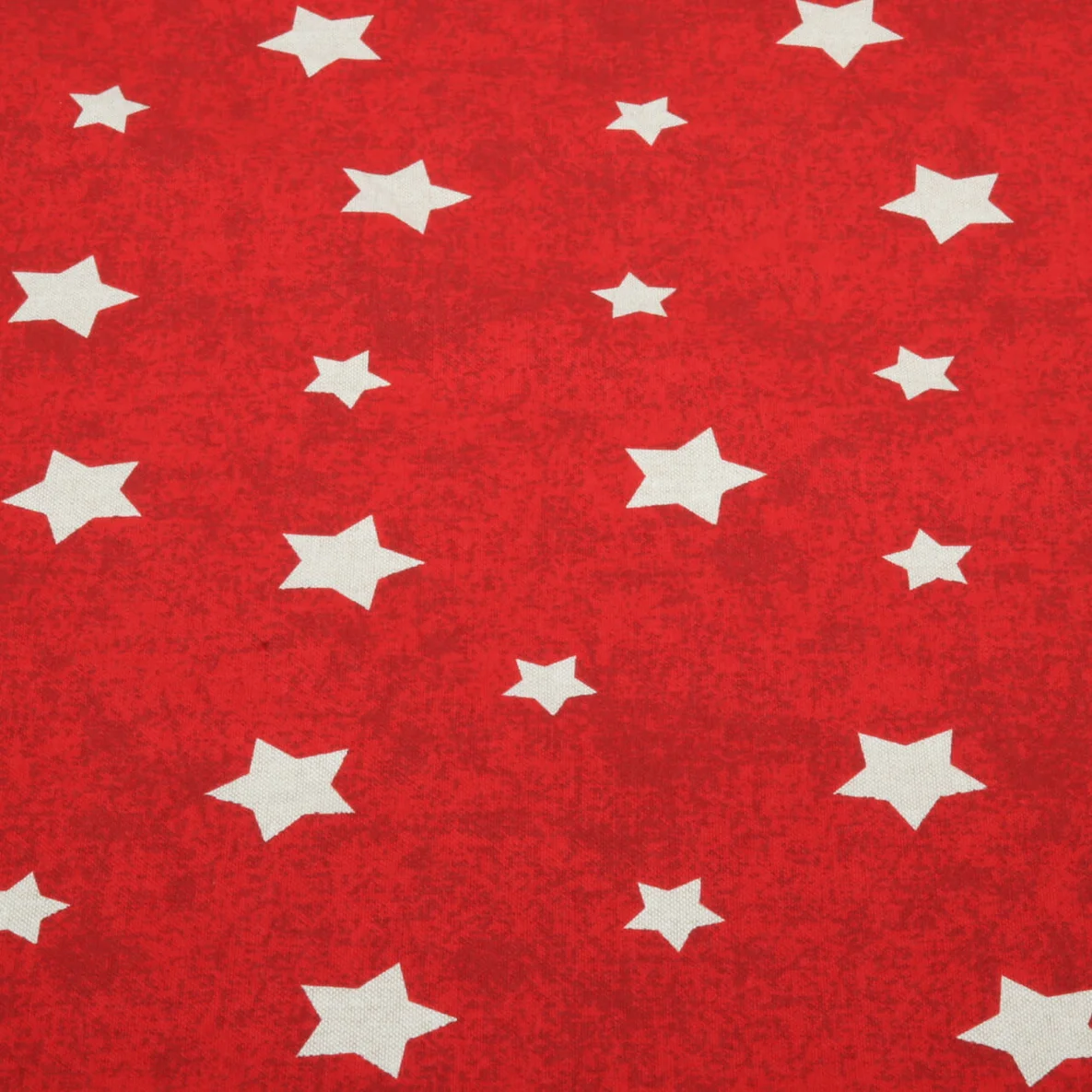 Canvas X-Mas Sterne Leinenlook Rot Beige