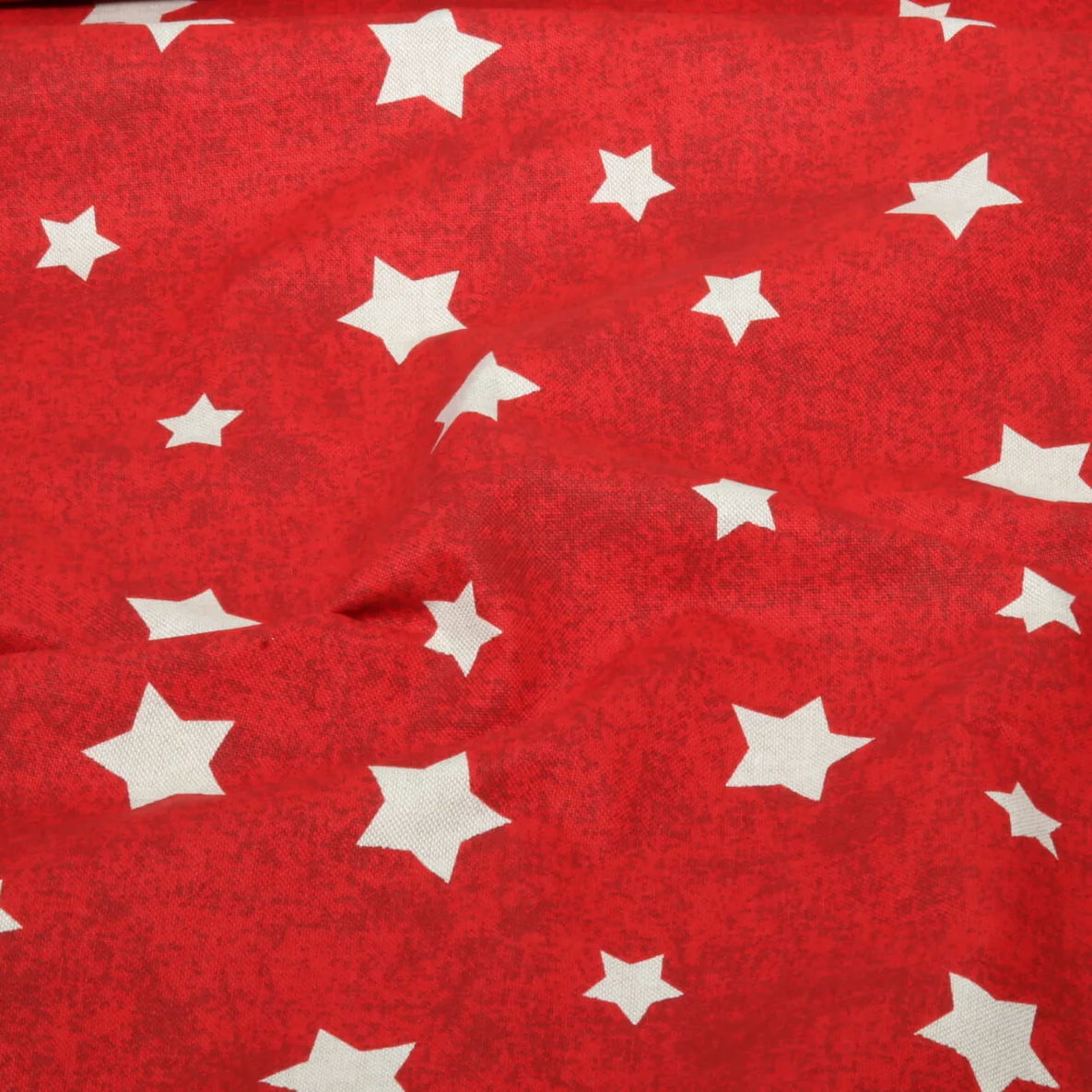 Canvas X-Mas Sterne Leinenlook Rot Beige