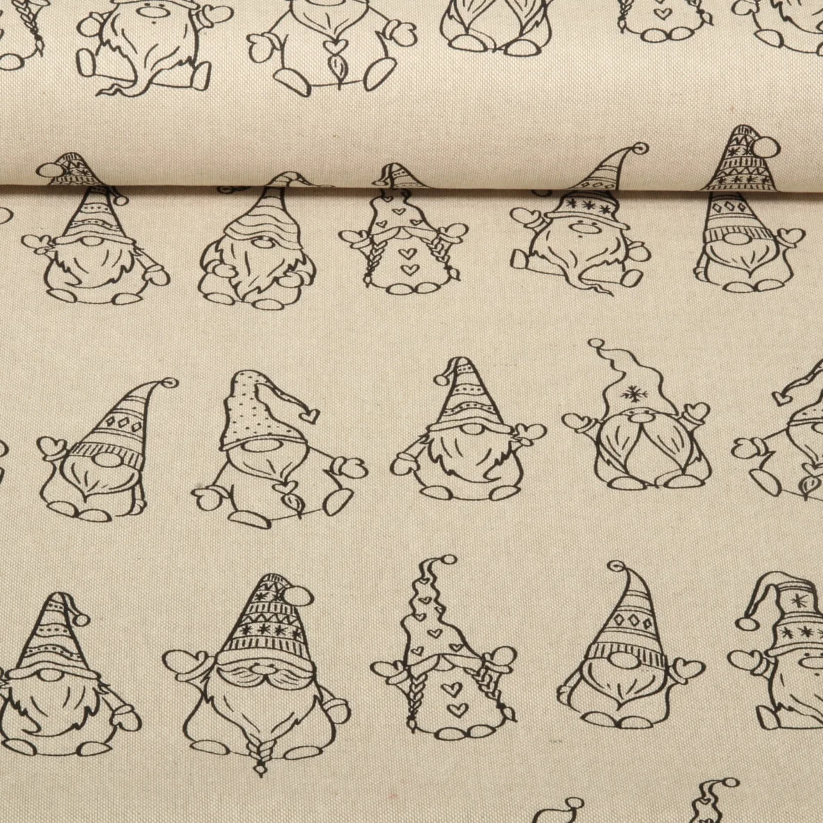 Canvas Zwergenparade Beige