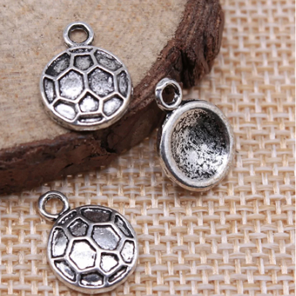 Charm Anhänger Fußball Silber 1 Stück