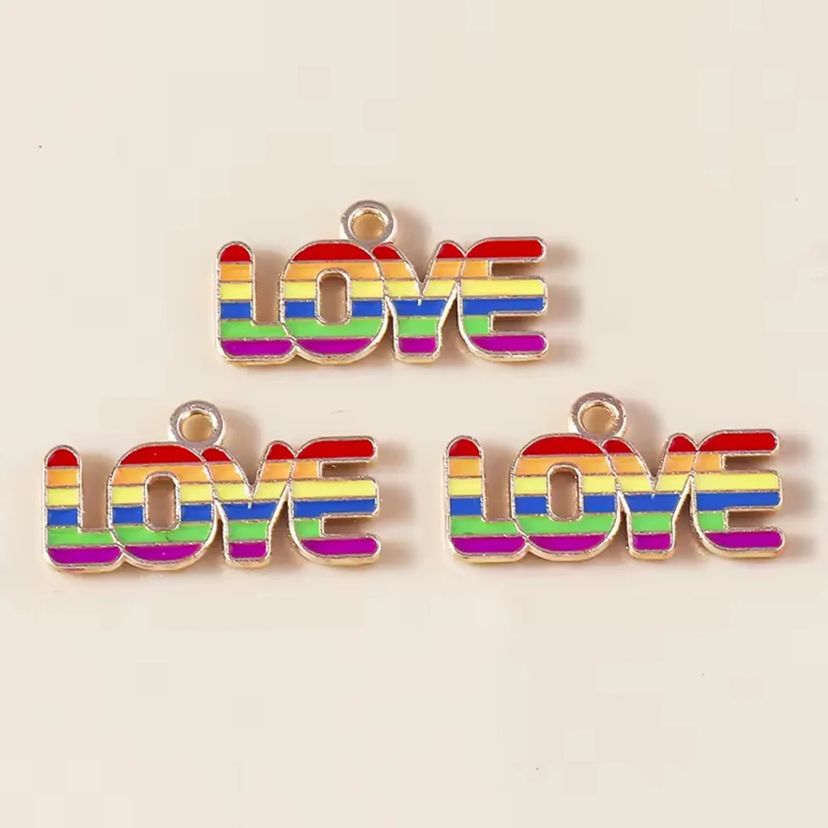 Charm Anhänger Love Regenbogen 1 Stück