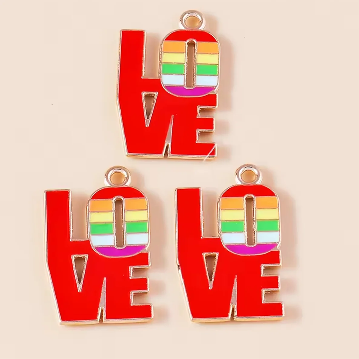Charm Anhänger Love Rot 1 Stück