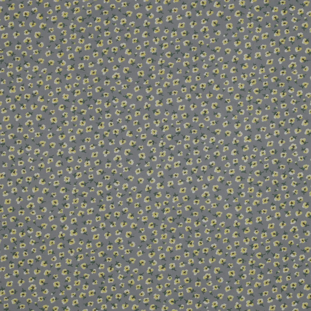 Chiffon Blümchen Grau