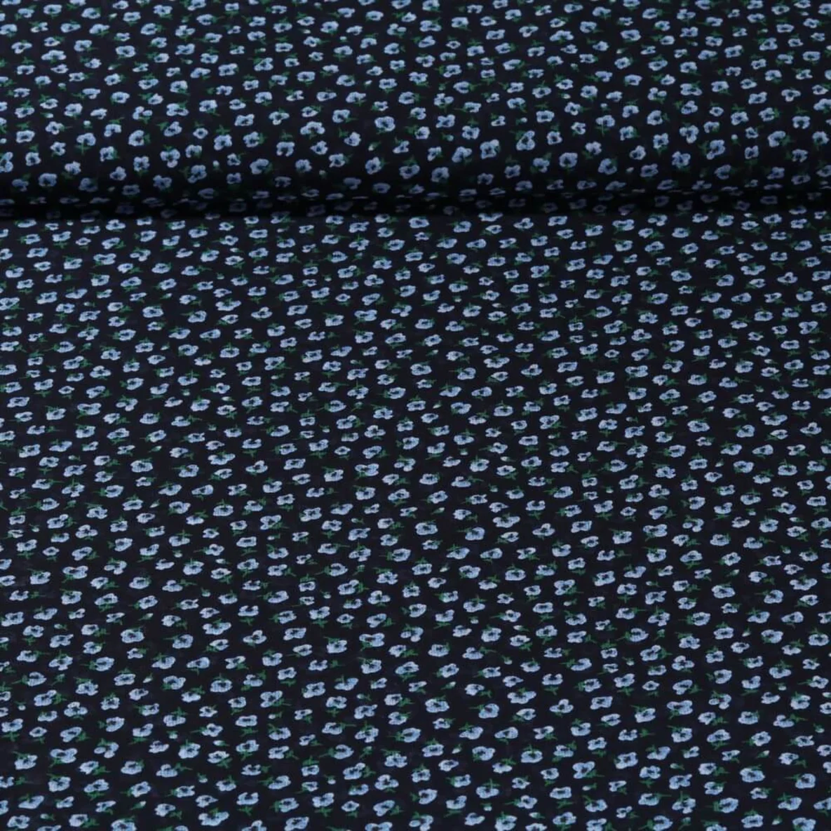 Chiffon Blümchen Navy