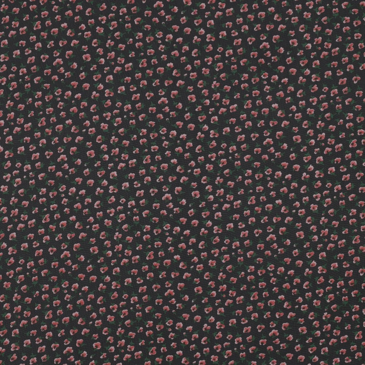 Chiffon Blümchen Schwarz