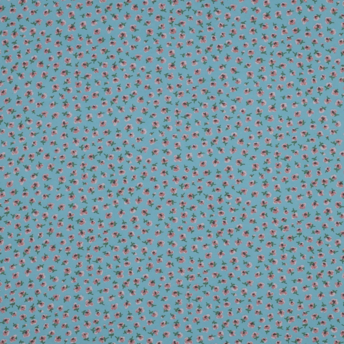 Chiffon Blümchen Türkis