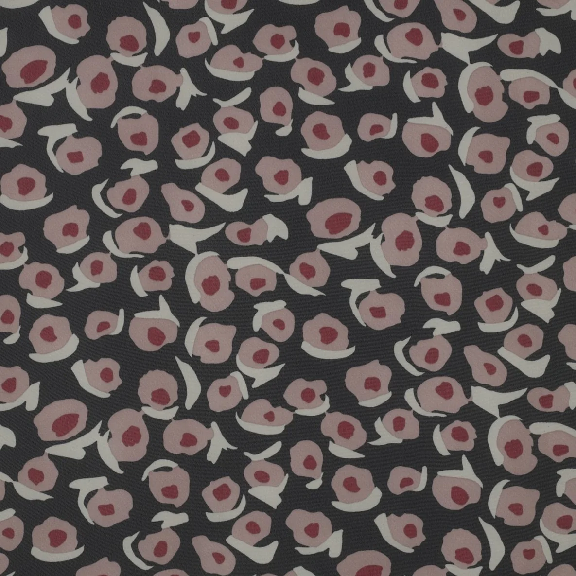 Chiffon Blumen Abstrakt Schwarz Rosa