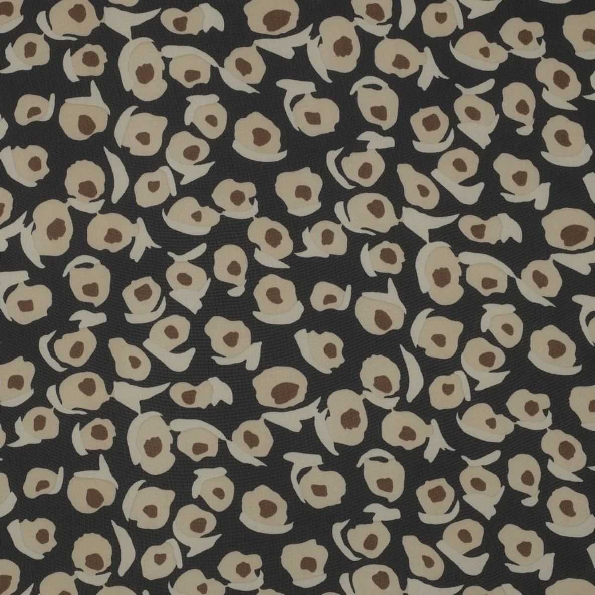 Chiffon Blumen Abstrakt Schwarz Sand