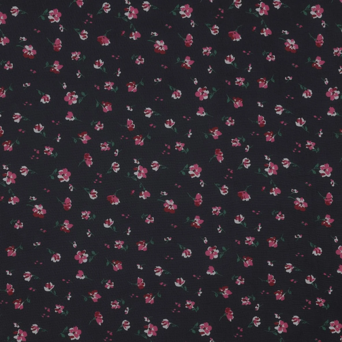 Chiffon Blumen Navy Pink