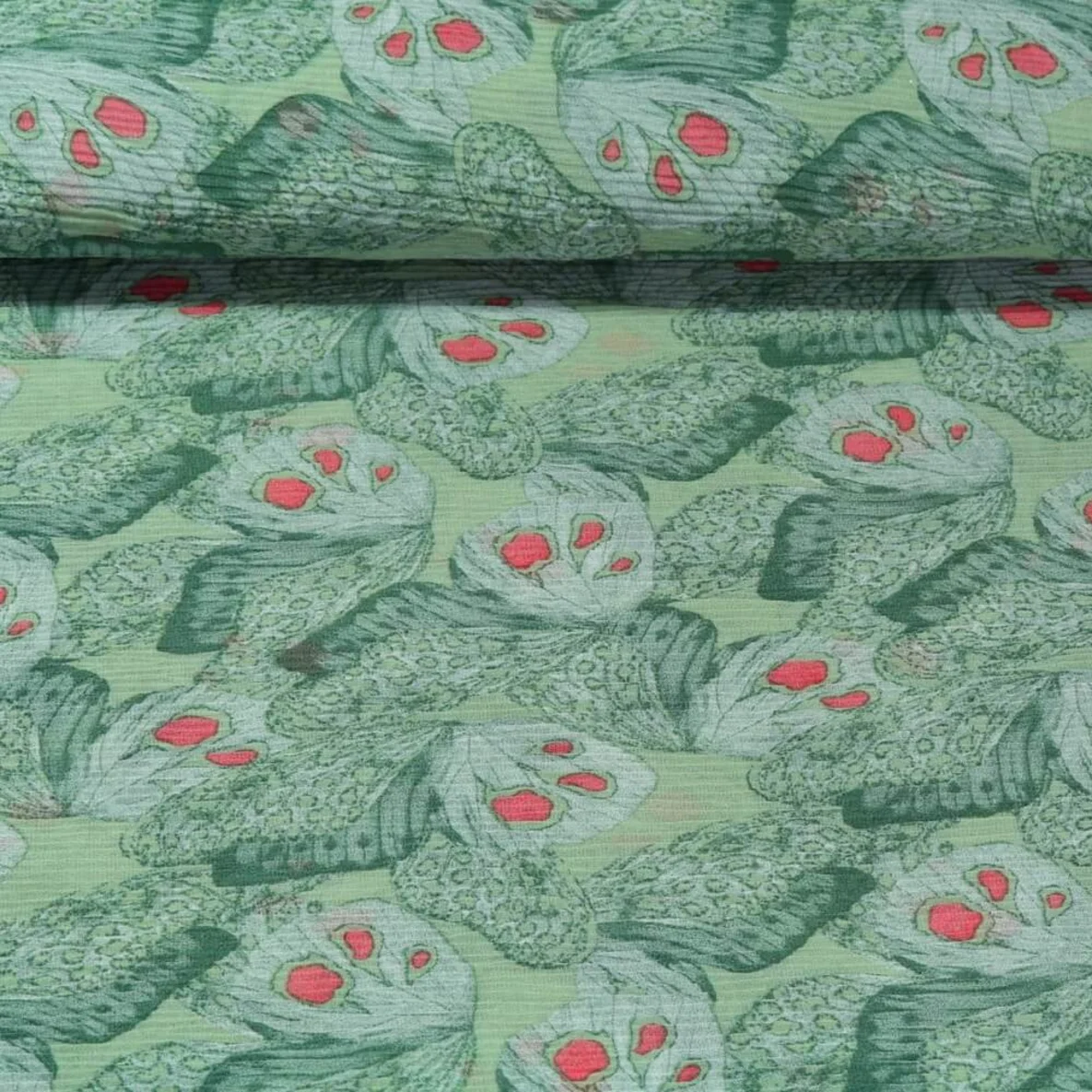 Chiffon Plissee Schmetterlinge Grün