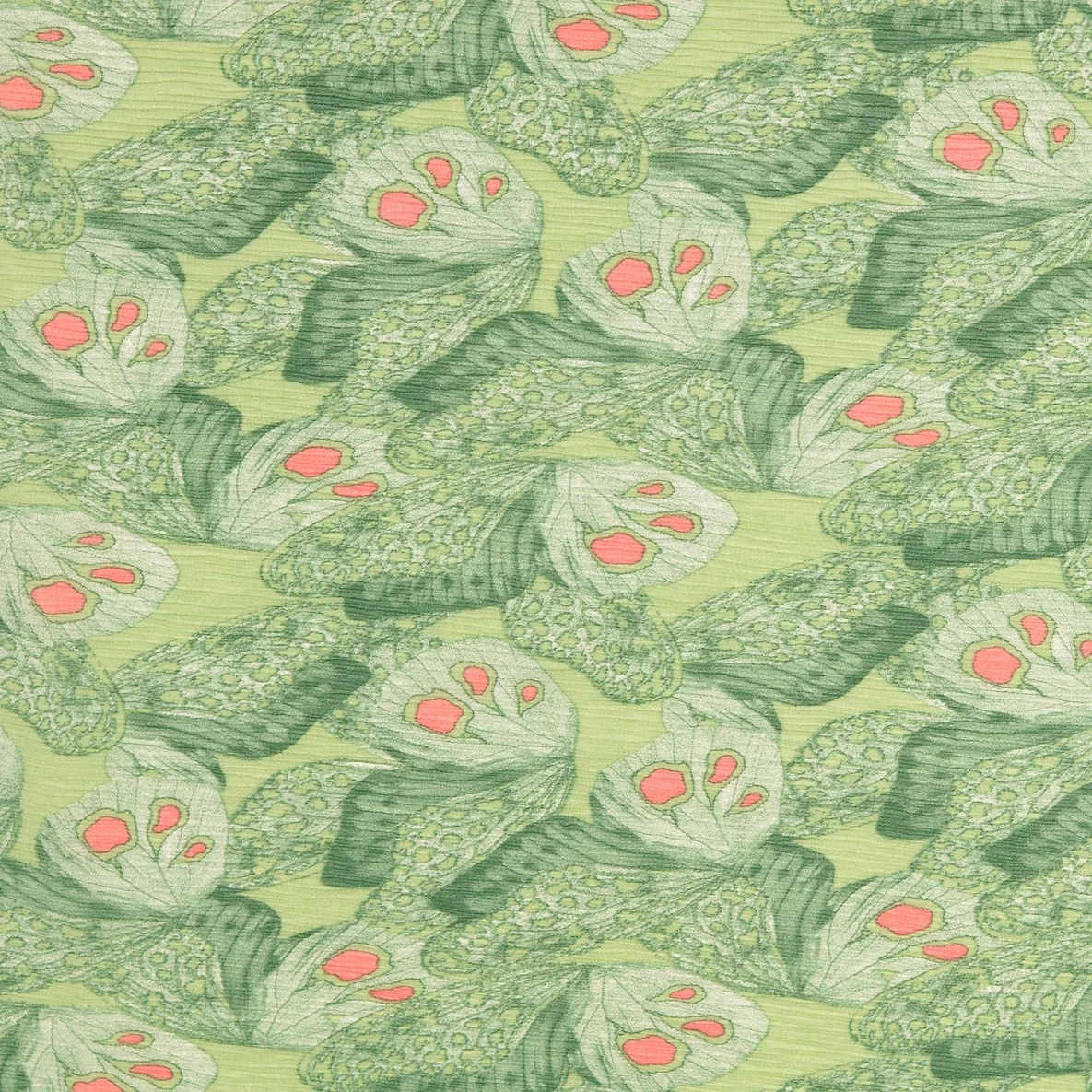 Chiffon Plissee Schmetterlinge Grün