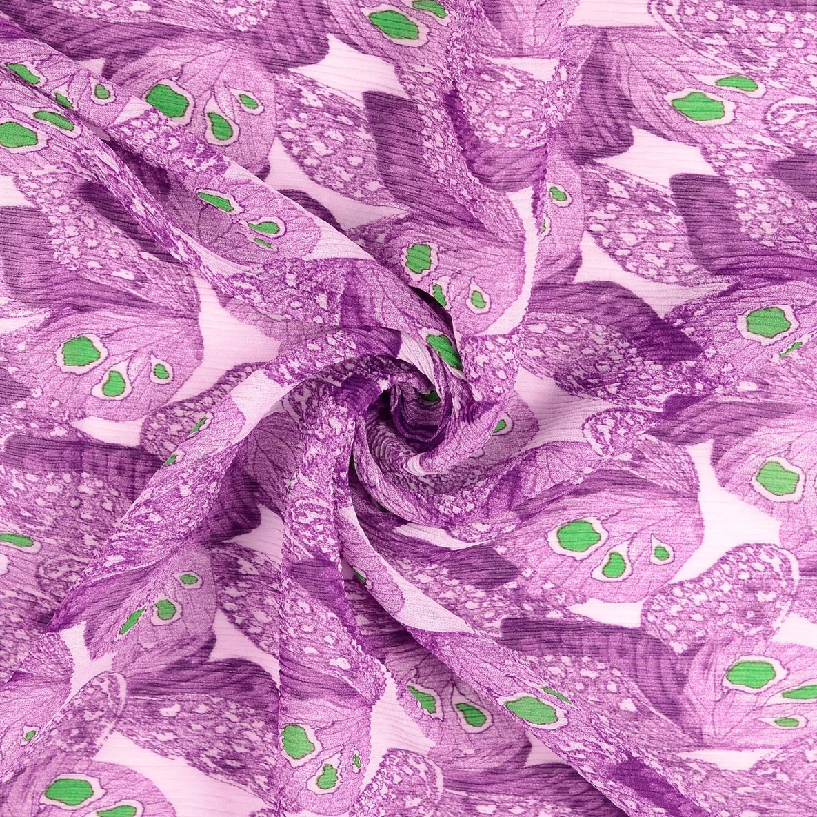 Chiffon Plissee Schmetterlinge Lila