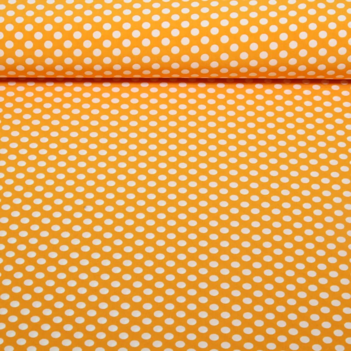 Chiffon Punkte Polka Dots Gelb Weiß