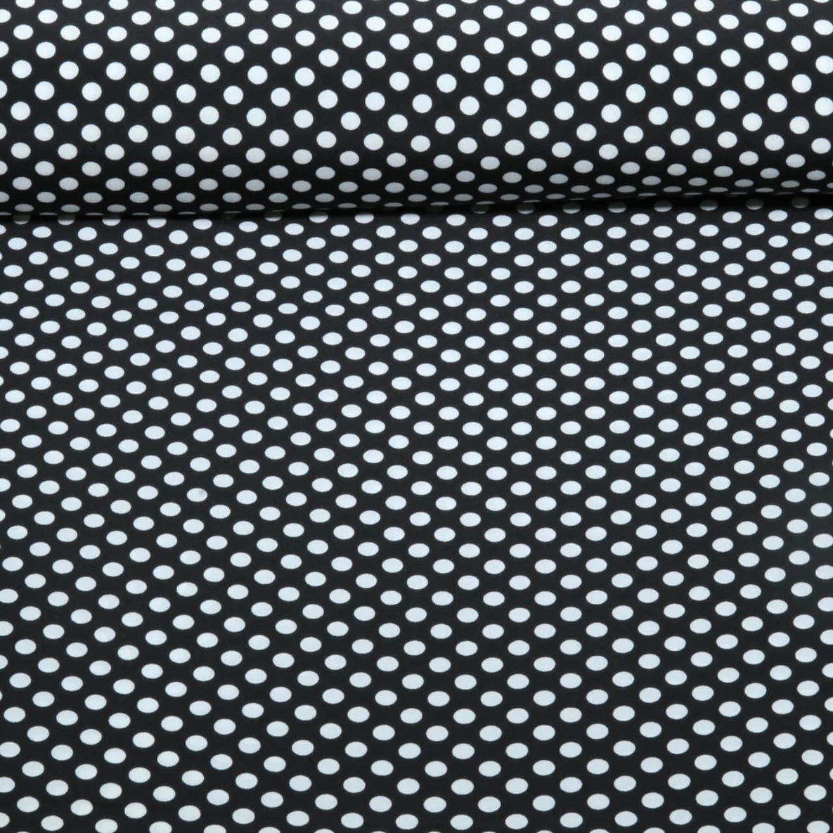 Chiffon Punkte Polka Dots Schwarz Weiß