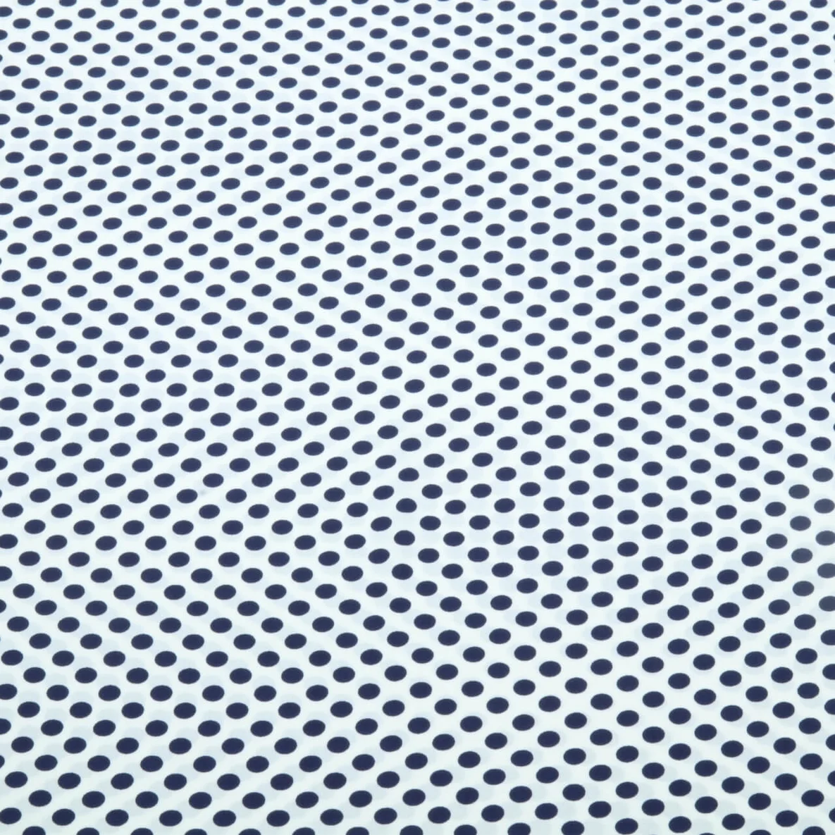 Chiffon Punkte Polka Dots Weiß Marine