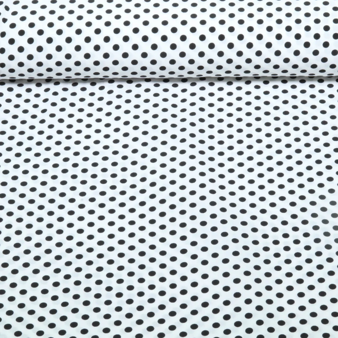 Chiffon Punkte Polka Dots Weiß Schwarz