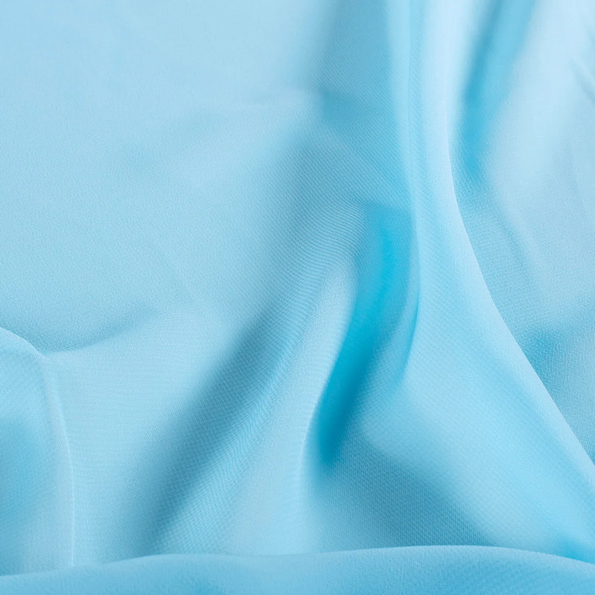Chiffon Uni Himmelblau
