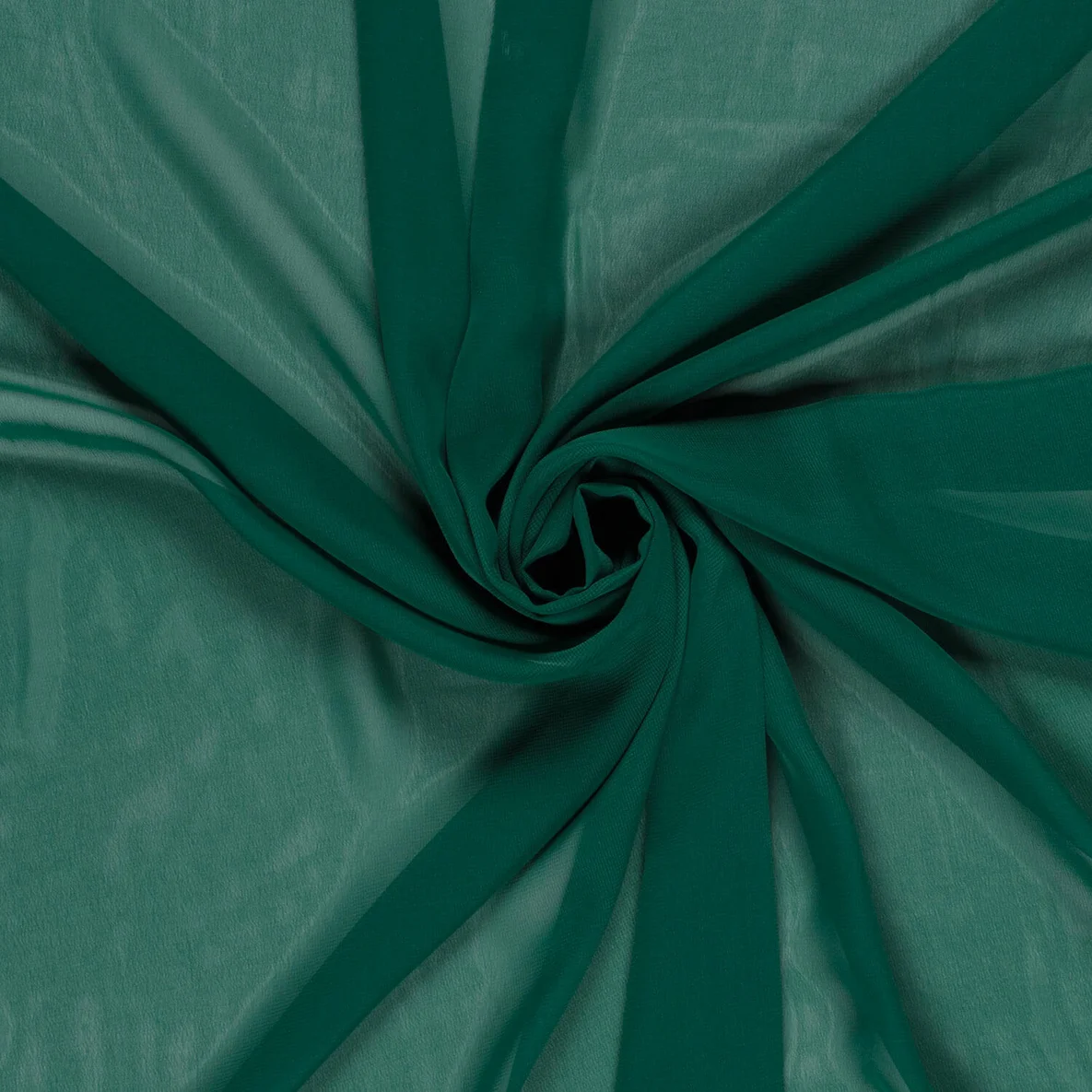 Chiffon Uni Petrolgrün