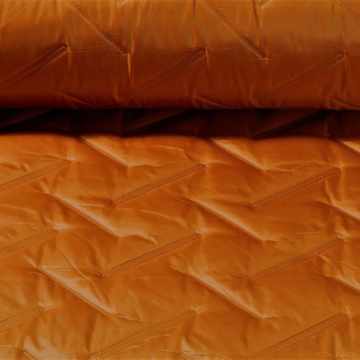 Doubleface Steppstoff Geprägt Terracotta