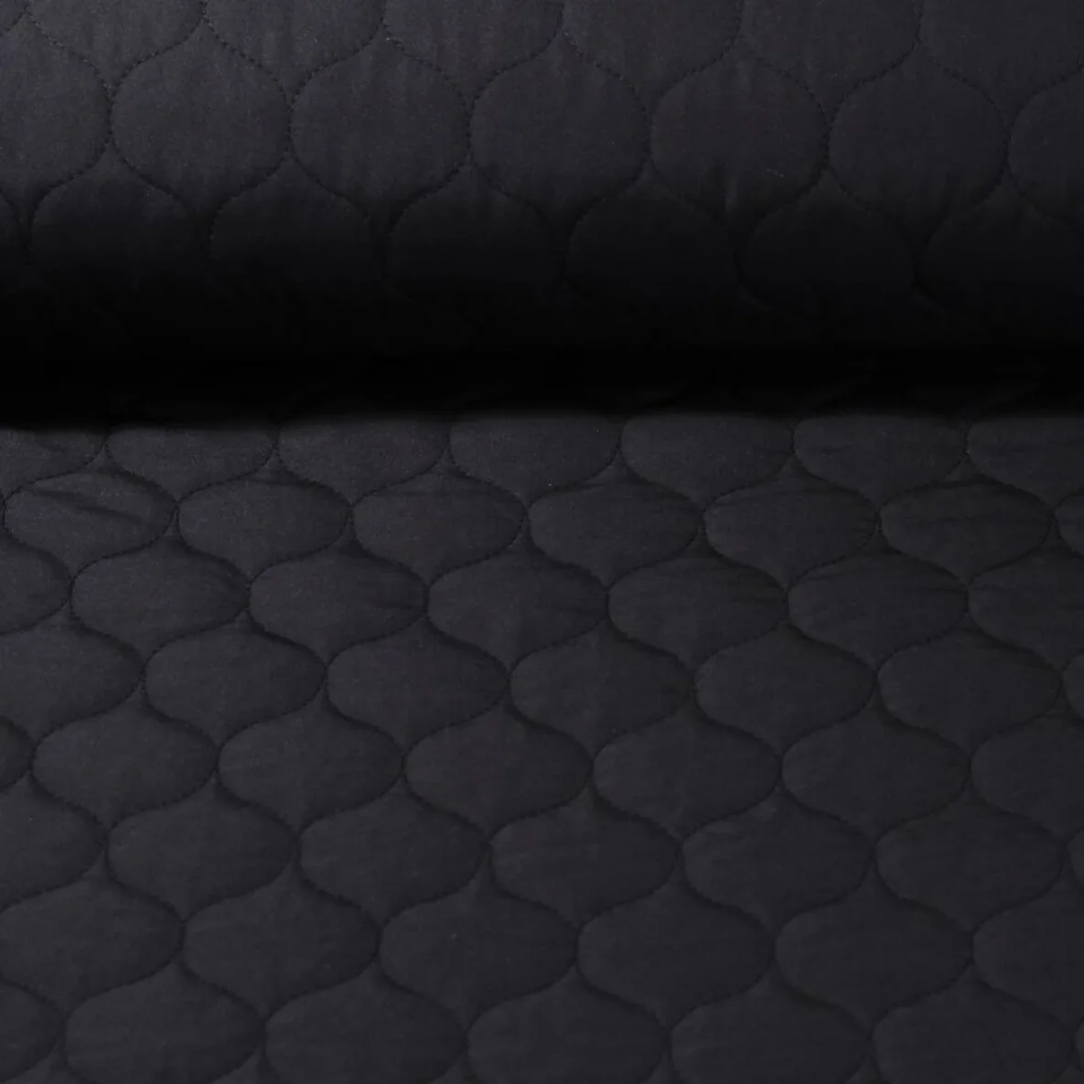 Doubleface Steppstoff Schwarz  