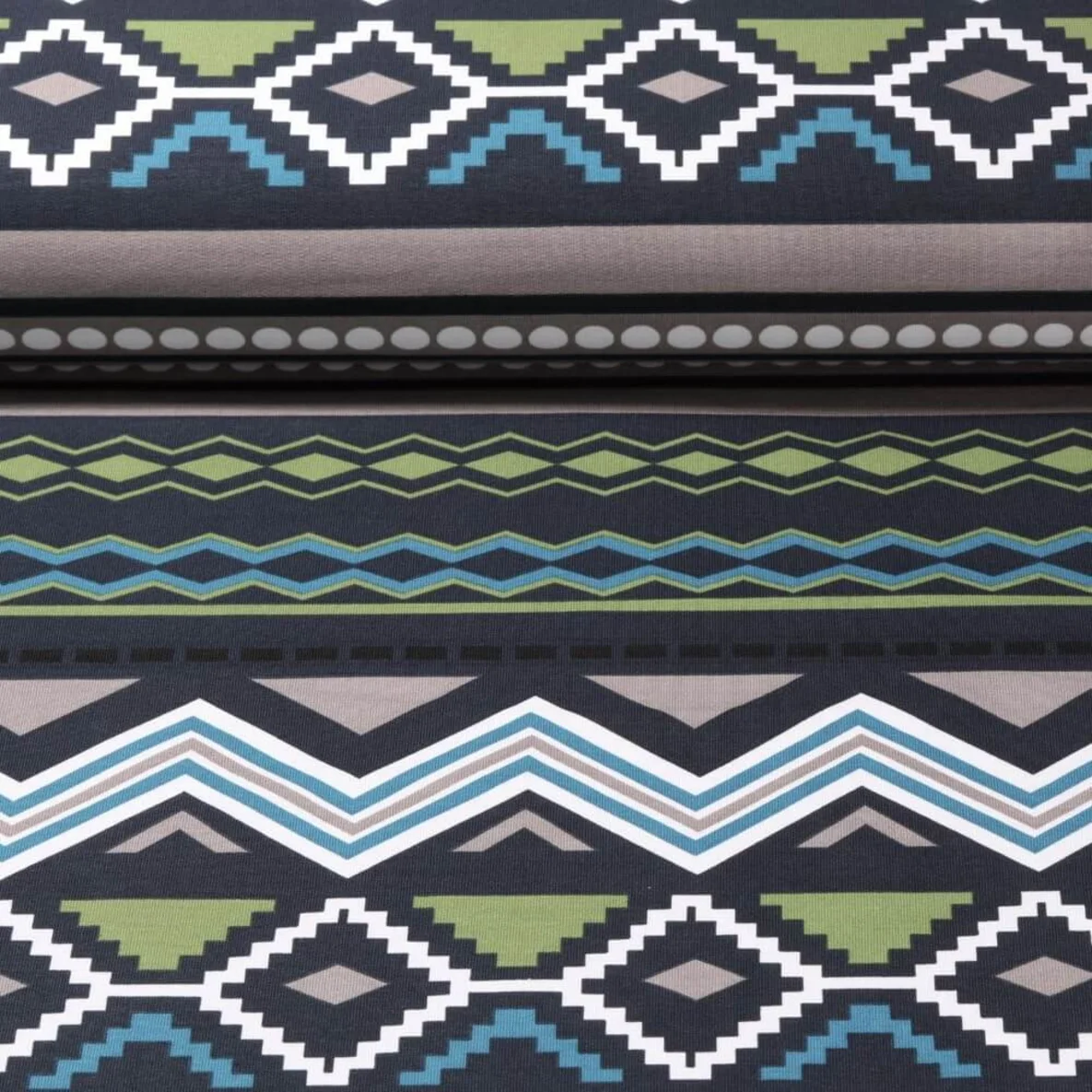 French Terry Ikat Blau