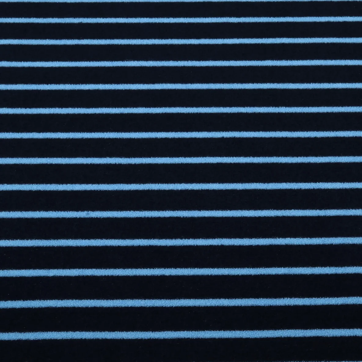 Frottee Jersey Hamburger Liebe Streifen Navy Hellblau